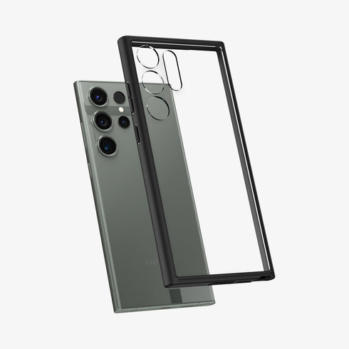 ACS05617 - Galaxy S23 Ultra Case Ultra Hybrid in crystal clear showing the back